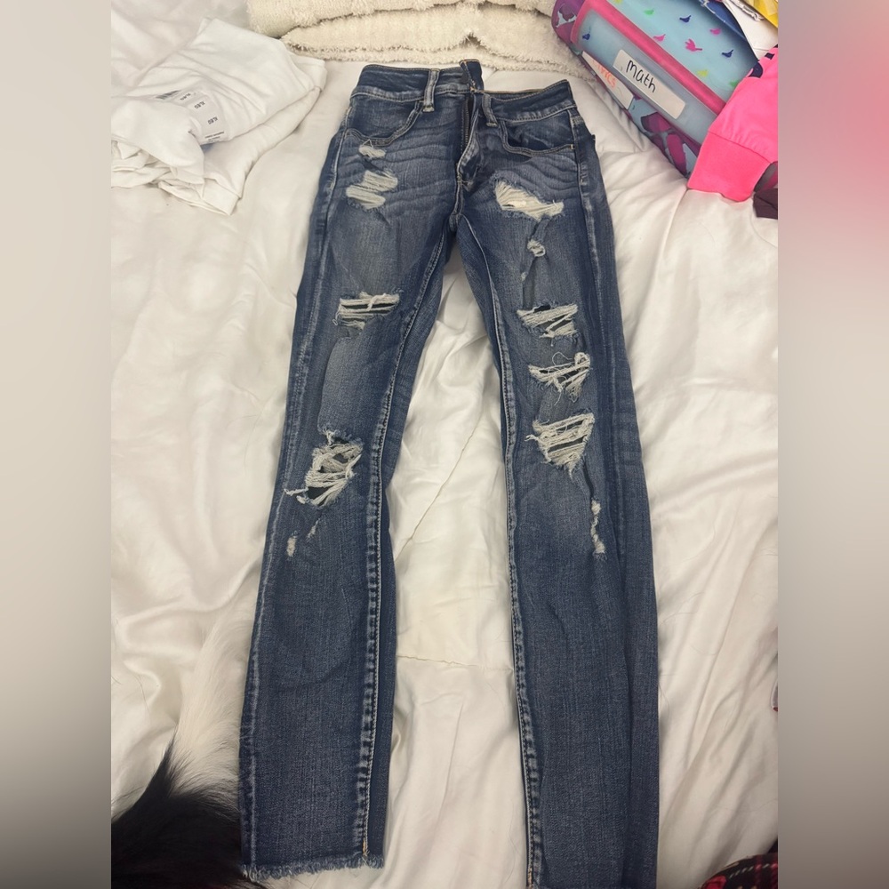 Distressed Blue Women's Jeans